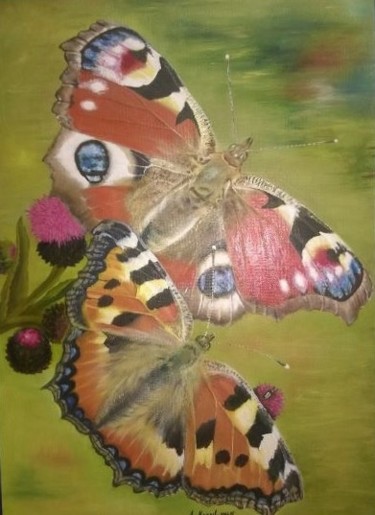 Картина под названием "Бабочки" - Алла Морозова, Подлинное произведение искусства
