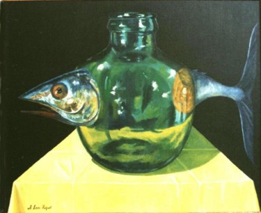 Pintura titulada "garrafon canibal" por Antonio Leon Huguet, Obra de arte original
