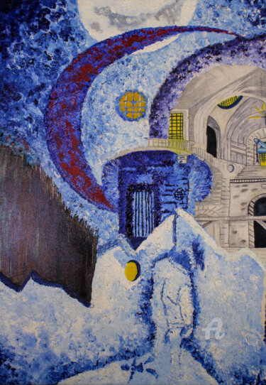 Peinture intitulée "Folie" par Alepph.K, Œuvre d'art originale, Huile