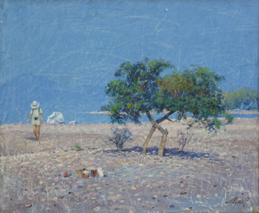 Painting titled "В поисках сюжета" by Aler, Original Artwork, Oil