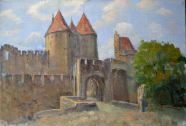 Painting titled ""Fortress in the Fr…" by Ales Filipovich, Original Artwork, Oil