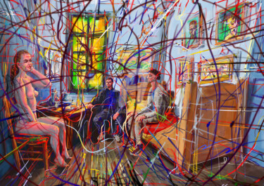 Digital Arts titled "In The Workshop of…" by Ales Dolbnya, Original Artwork, Digital Painting