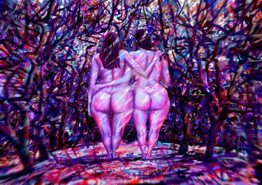 Digital Arts titled "In The Forest" by Ales Dolbnya, Original Artwork, Digital Painting
