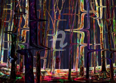 Digital Arts titled "Forest" by Ales Dolbnya, Original Artwork, Digital Painting