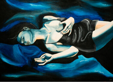 Dessin intitulée "Dreams of the sea" par Alesia Daronichava, Œuvre d'art originale, Acrylique