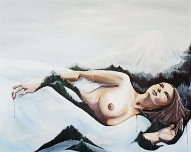 Peinture intitulée "Spirit Of The Mount…" par Alesia Daronichava, Œuvre d'art originale, Acrylique