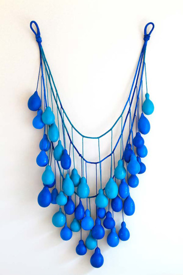 Escultura titulada "colar azul1.jpg" por Alessandra Mastrogiovanni, Obra de arte original