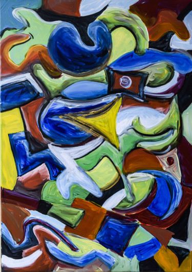 introspettivo Pittura intitolato "introspettivo" da Alessandra Babini, Opera d'arte originale, Acrilico