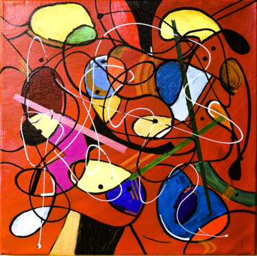 Painting titled "Amore quantico" by Alessandra Babini, Original Artwork, Acrylic
