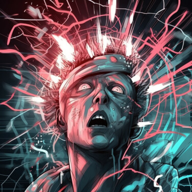 Arte digital titulada "fear" por Alessandra Babini, Obra de arte original, Imagen generada por IA