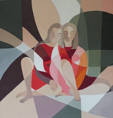 Peinture intitulée ""Come Sorelle"" par Alessandra Redolfi, Œuvre d'art originale, Acrylique