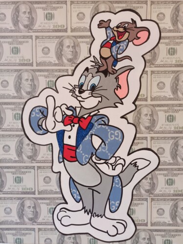 Schilderij getiteld "Tom e Jerry" door Alessandra Redolfi, Origineel Kunstwerk, Acryl