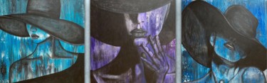 Hats Painting titled "Hats" by Alessandra Viola, Original Art, Acrylic Mounted on Stretcher frame