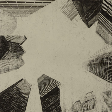Druckgrafik mit dem Titel "Les_villes_visibles…" von Alessandra Dalla Rosa, Original-Kunstwerk, Radierung