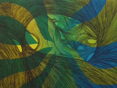 Prenten & gravures getiteld "Twirl" door Alessandra Dalla Rosa, Origineel Kunstwerk, Gravure