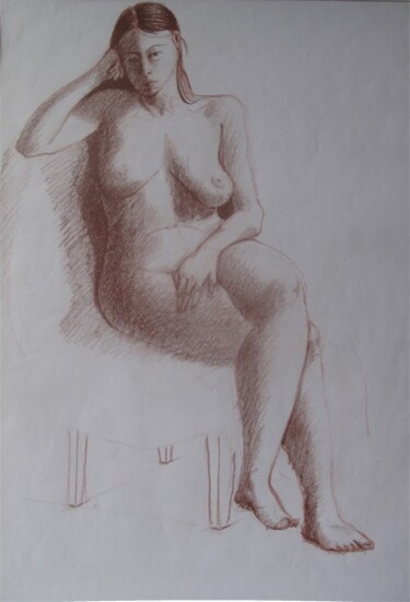 Pittura intitolato "Nudo" da Alessandra Dalla Rosa, Opera d'arte originale, Olio