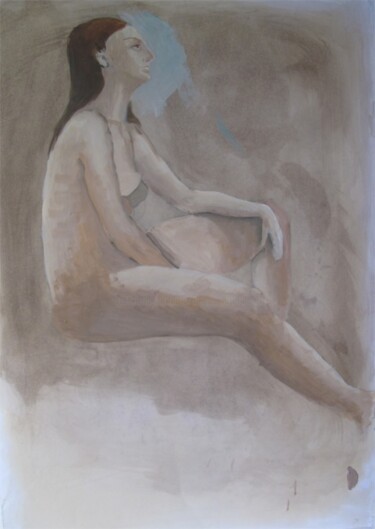 Malarstwo zatytułowany „Nudo che sogna” autorstwa Alessandra Dalla Rosa, Oryginalna praca, Olej