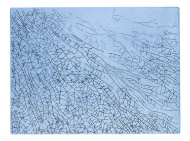 Malerei mit dem Titel "sans titre/blu" von Alessandra Dalla Rosa, Original-Kunstwerk
