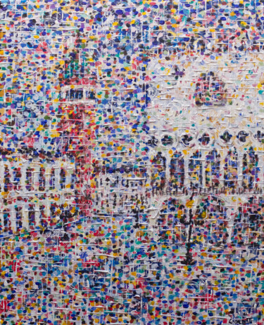 Schilderij getiteld "Piazza San Marco" door Alessandra Garzetti, Origineel Kunstwerk, Acryl