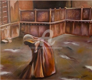 Painting titled "PICCOLA DONNA" by Alessandra Tabarrani, Original Artwork, Oil