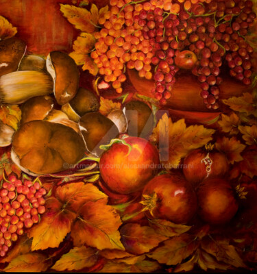 Painting titled "RICORDI D'AUTUNNO" by Alessandra Tabarrani, Original Artwork, Oil