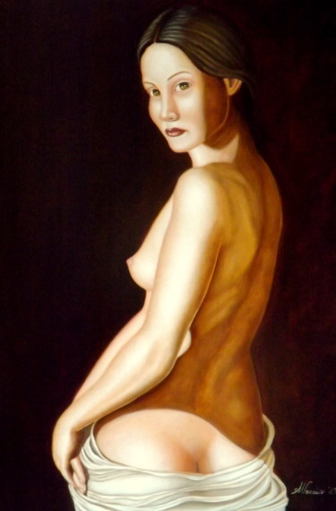 Painting titled "La fata" by Alessandra Veccia, Original Artwork, Oil