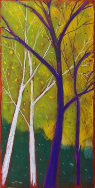 Painting titled "Alberi" by Alessandro Andreuccetti, Original Artwork, Oil