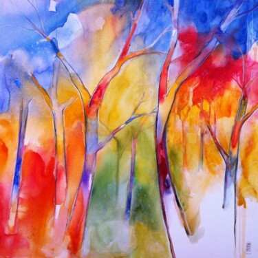 Pintura titulada "I colori del bosco" por Alessandro Andreuccetti, Obra de arte original, Oleo