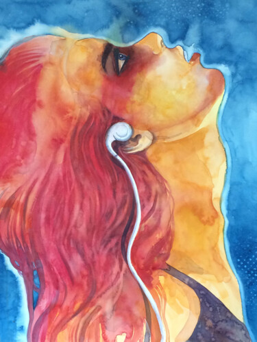 Painting titled "ipod.jpg" by Alessandro Andreuccetti, Original Artwork, Watercolor