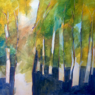 Painting titled "Bosco verde" by Alessandro Andreuccetti, Original Artwork, Acrylic