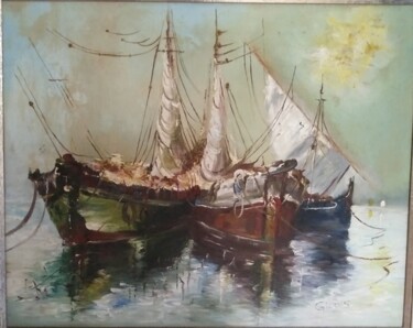 Pintura intitulada "Marinha" por Alessandro Bortolini, Obras de arte originais, Óleo