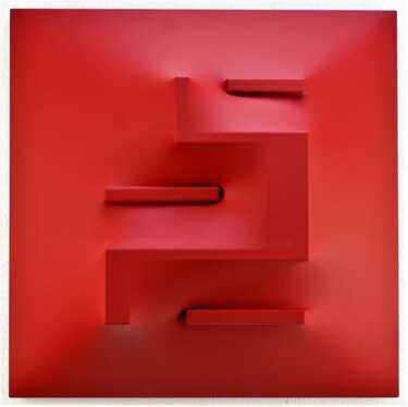 Sculptuur getiteld "Italian style red" door Alessandro Butera, Origineel Kunstwerk, Acryl