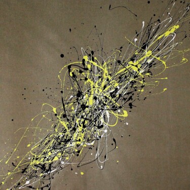 Картина под названием "instinct yellow" - Alessandro Butera, Подлинное произведение искусства, Акрил