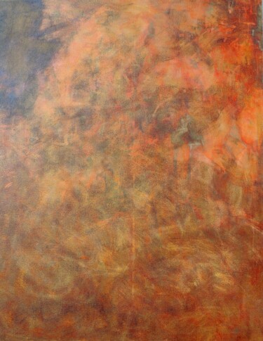 Painting titled "Red Flame" by Alessandro Cocchini, Original Artwork, Pigments
