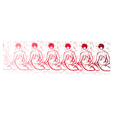 Pintura intitulada "Corpo in sequenza" por Alessandro Cocchini, Obras de arte originais, Linoleogravura