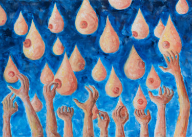 Pintura titulada "Carità, dalle sette…" por Alessandro Flavio Bruno, Obra de arte original, Acrílico Montado en Bastidor de…