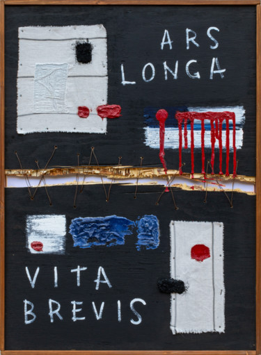 Painting titled "ARS LONGA, VITA BRE…" by Alessandro Flavio Bruno, Original Artwork, Acrylic Mounted on Wood Panel