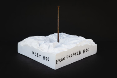 Rzeźba zatytułowany „Post hoc, ergo prop…” autorstwa Alessandro Flavio Bruno, Oryginalna praca, Gips