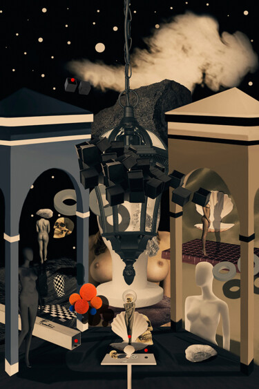 Digital Arts titled "Spazio siderale #7" by Alessandro Fronterrè, Original Artwork, Digital Collage