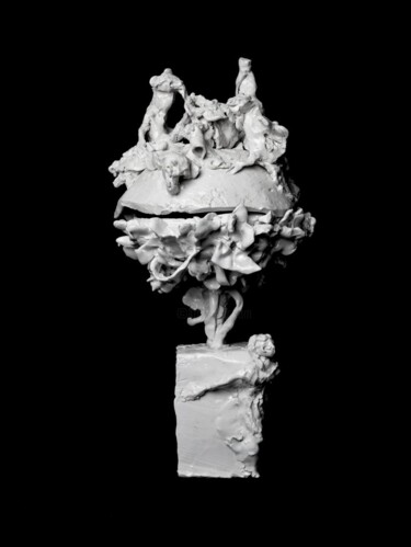 Sculpture intitulée "Zuppiera della Cari…" par Alessandro Gaggio, Œuvre d'art originale, Pâte polymère