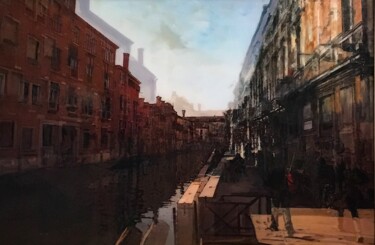 Painting titled "Venezia" by Alessandro Giusberti, Original Artwork, Oil