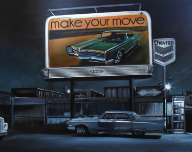 Schilderij getiteld "Make you move" door Alessandro Iberti, Origineel Kunstwerk, Olie