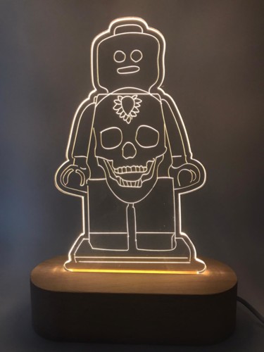 Diseño titulada "Alter Ego Skull - L…" por Alessandro Piano, Obra de arte original, Luminaria