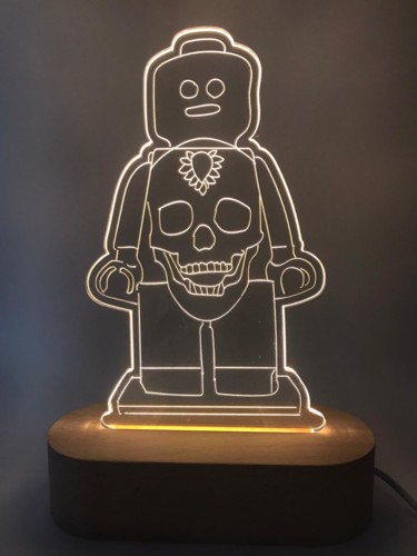 Alter Ego Skull - LAMP - signed and numbered Design intitulée "Alter Ego Skull - L…" par Alessandro Piano, Œuvre d'art originale, Luminaire