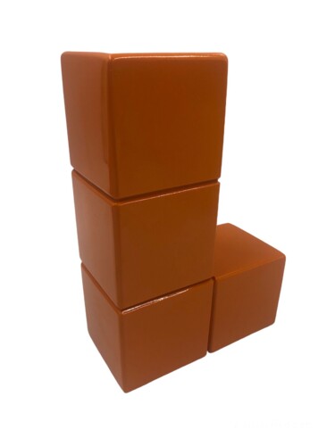 Скульптура под названием "Alter Ego Cubes Ora…" - Alessandro Piano, Подлинное произведение искусства, Смола