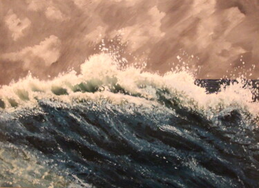 Peinture intitulée "La tempesta" par Alessandro Rizzo, Œuvre d'art originale, Huile