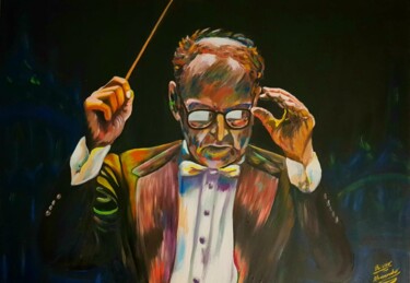 Painting titled "Il maestro" by Alessandro Rizzo, Original Artwork, Oil