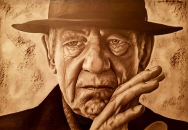 Drawing titled "Magneto" by Alessandro Rizzo, Original Artwork, Charcoal