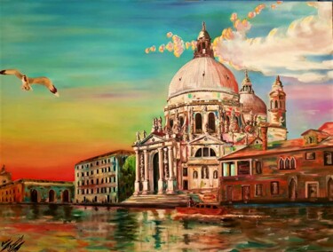 Painting titled "Venezia" by Alessandro Rizzo, Original Artwork, Oil