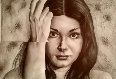 Drawing titled "Fenech" by Alessandro Rizzo, Original Artwork, Graphite